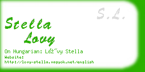stella lovy business card